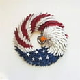 thumbnail image 3 of American Eagle Wreath, Glory Patriotic Red White and Blue Eagle Wreath for Front Door Window Wall Decoration, 3 of 5