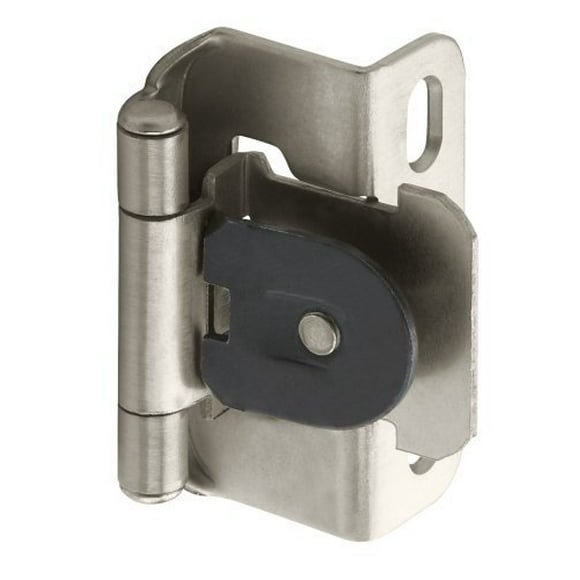 Amerock BP8719-G10 1/2-inch (13mm) Overlay Single Demountable Cabinet Hinge, Satin Nickel - 10 Pair (20 Units)