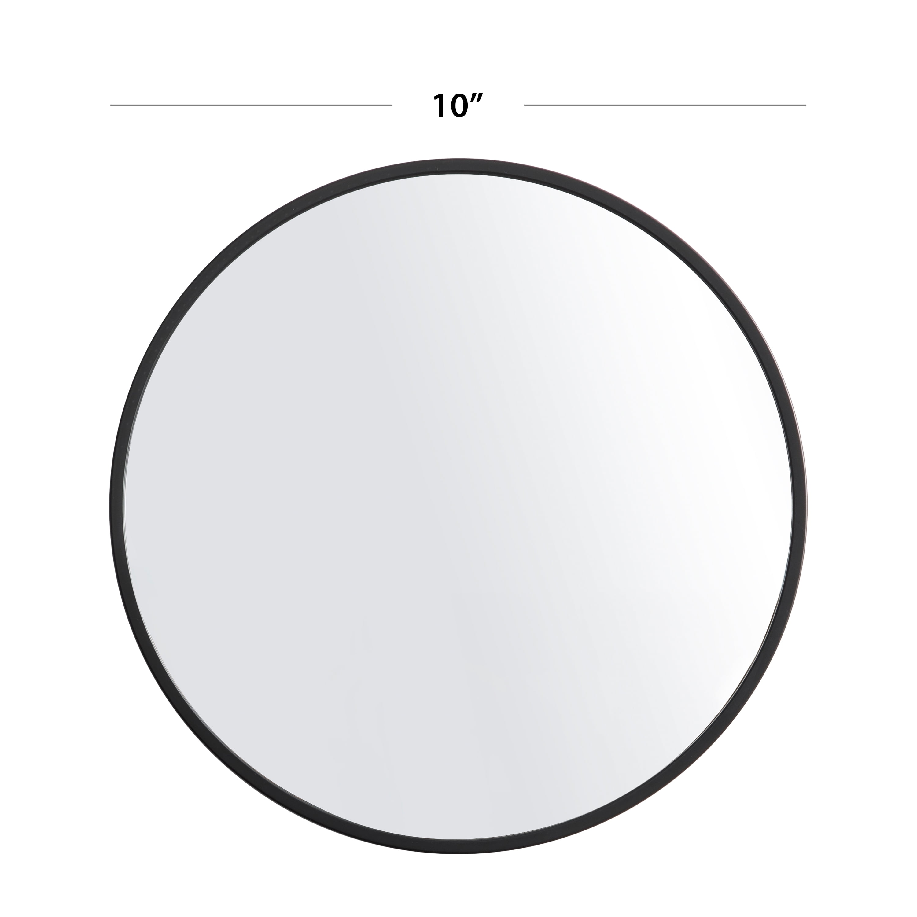 Mainstays x Black Round Small Decorative Wall Mirror for Bathroom or Living Room