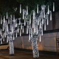 thumbnail image 2 of Luces de jardín de 32/24/16/8 tubos, luces de cadena de lluvia de meteoritos, guirnaldas de calle, decoraciones para árboles de Navidad para exteriores, Año Nuevo, hadas, 2 of 5