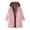 Pink, variant on Sherpa Jacket Women Casual Fleece Zip up Hooded Jackets Faux Suede Shearling Jacket Winter Warm Coats with Pockets