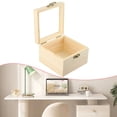 thumbnail image 6 of Wooden Square Hinged Storage Boxes Craft Gift Storage Container Dust Jewelry Box, 6 of 9
