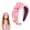 knotted headband c, variant on Monebena Back to School Headband Pink Knotted Headbands Cute Apple Ruler Palette Headband Pearl Rhinestone Jeweled Hair Accessories for Kids Girls Attend School Hair Decoration 1 Pcs (Pink)