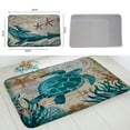 thumbnail image 4 of Ludlz Octopus Whale Turtle Seahorse Foam Bathroom Rugs Vintage Summer Ocean Collection Nautical Map Bath Mat Soft Absorbent Non-Slip Flannel Bath Rug Shower Floor Carpet, 4 of 7