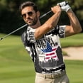 thumbnail image 3 of Aplkyhs Matching Couple Tennis Shirts New York American Flag Star Quarter Zip Matching Golf Shirts for Couple Machine Washable Mens Hawaiian Shirt for Golf,Tennis,Hiking,Running,Gym, 3 of 6