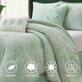 thumbnail image 2 of Lanco Cotton & Polyester King Size Comforter Set, 6 Piece, Sage Jacquard Bedding Set, Matching Bedskirt, Pillows & Shams, Ultra- Soft, 2 of 7