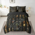 thumbnail image 2 of Feelyou Rustic Bass Fish Bedding Comforter Set 7pcs for Men, Cano American Flag King Bedding Sets, Jungle Leaf Branches Plant Reversible Bed Sheets, Super Cozy Room Decor, 2 of 8