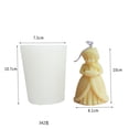 thumbnail image 3 of Molde de vela de princesa de Navidad 3D Decoración del hogar para velas Aromaterapia Molde de vela de yeso para Regalos Suministros Macarena Molde de vela, 3 of 8