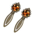 thumbnail image 2 of Thanksgiving pumpkins leaves Elegant Copper-Colored Lace Bookmarks - Stainless Steel Book Accessories for Book Marks, Set of 2, 2 of 5