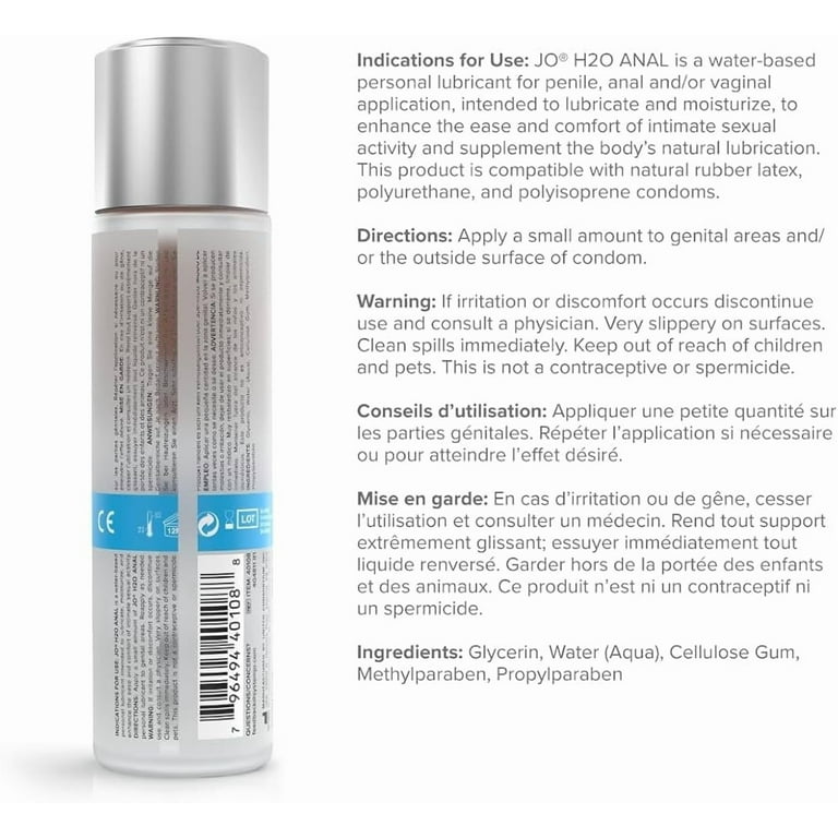 JO H2O Anal Thick Water-Based Lubricant 8 oz. - Walmart.com