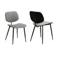 thumbnail image 1 of Armen Living LCLZSIBLGR Chaise d'Appoint Moderne en Velours Gris Lizzy - Lot de 2, 1 of 1