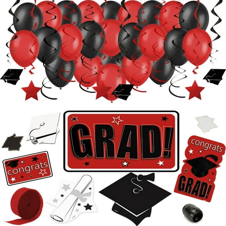 Congrats Grad Deluxe Graduation 68pc Decoration Pack - Choose Your School