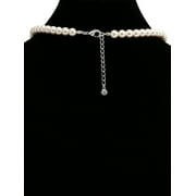 Believe by Brilliance Women's Simulated Pearl Set in Fine Silver Plated Brass