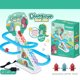 thumbnail image 3 of Juego de pistas de carreras de dinosaurio con música y luces Dinosaur Track Sliding Toy para niños, 3 of 9