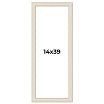 14x39 Frame White Real Wood Picture Frame Width 1.75 inches | Interior Frame Depth 0.5 inches |