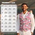 thumbnail image 7 of Yuyamidu Santa Claus Mens Suit Vest Pink Christmas Business Formal Dress Vests for Men Snowman Casual Wedding Tuxedo Party Waistcoat Size 4XL, 7 of 7