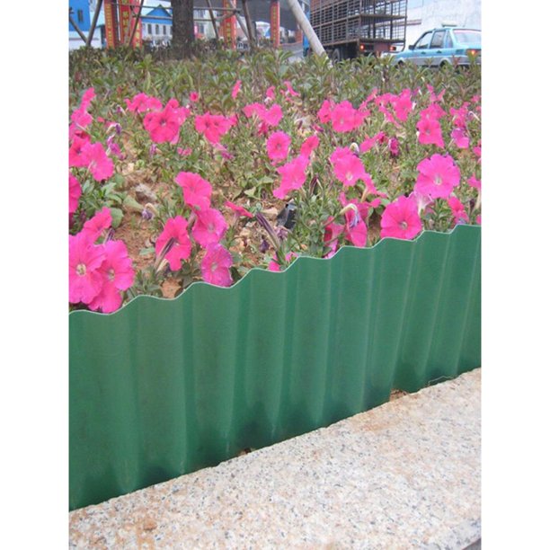 Plastic Garden Fence Edging Green Corrugated Landscape Path Lawn Wall Edge Gravel Border Tools