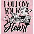 thumbnail image 2 of Biker Betty Boop Follow your Heart Women's Graphic T Shirt Tees Brisco Brands S, 2 of 5
