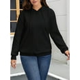 thumbnail image 4 of Female Hoodies Oversized Hooded Sweatshirt Casual Long Sleeve Drawstring Pullover Tops, 4 of 9