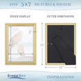 thumbnail image 3 of Icona Bay 5X7 Gold Picture Frame Beautifully Detailed Molding Contemporary Picture Frame Set Wall Mount Or Table Top Inspirations Collection, 3 of 5