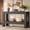 Black, variant on Finmind 62.99'' Wood Console Table: 2-Tier Entryway Sofa Table, Stylish Farmhouse Design with Plenty of Storage Space