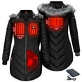 thumbnail image 3 of ActionHeat 5V Women's Heated Long Puffer Jacket W/ Hood 3XL, 3 of 5