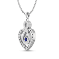 thumbnail image 3 of Infinity Heart 925 Silver Blue Sapphire Pendant Gift For Bridal Shower || Ali Baba Jewellery, 3 of 5