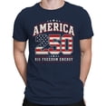 thumbnail image 2 of Smartprints America 250 Big Freedom Energy Men's T-Shirt Navy, Cotton, S, 2 of 4
