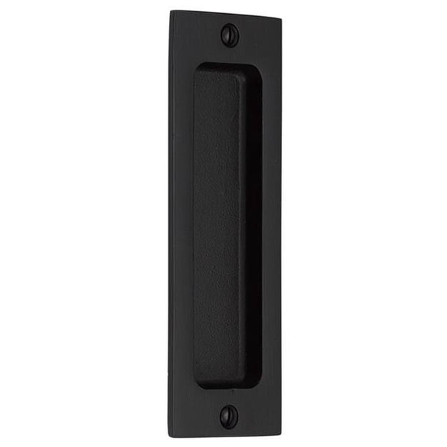 Emtek 220406FB 2 x 6 Po. Tirette Rectangulaire Moderne Rustique, Noir Plat