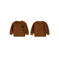 thumbnail image 2 of BemeyourBBs Toddler Baby Football Sweater Crew Neck Long Sleeve Chunky Knit Tops, 2 of 7