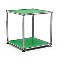 Cottinch Metal Storage Organizer Open Cube Accent Cabinet Nightstand for Living Room Bedroom,Green