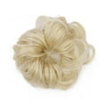 thumbnail image 1 of Nvzi-c Chignon Désordonné Pièce de Cheveux Ondulée Bouclée pour Femmes Pièce de Cheveux avec Bande Élastique Chouchous Queue de Cheval Chignon Extensible pour Femmes, Doré Clair, 1 of 2
