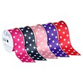 thumbnail image 5 of (2 pack) Offray Ribbon, Shocking Pink with White Polka Dot 1 1/2 inch Grosgrain Polyester Ribbon, 9 feet, 5 of 6