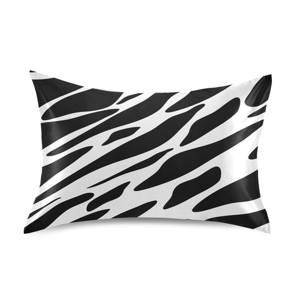 Ryvnso Satin Pillowcase Zebra Black and White Pillow Cases Standard Size 26x20in
