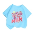 thumbnail image 2 of Girls T shirts Short Sleeve Crewneck Cartoon Letter Print Graphic Tees Casual Loose Stylish Cute T-Shirts for Girls Size 8-10Y, 2 of 4