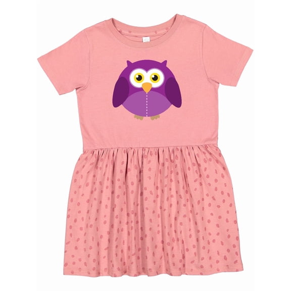 Inktastic Purple Owl Bird Girls Toddler Dress
