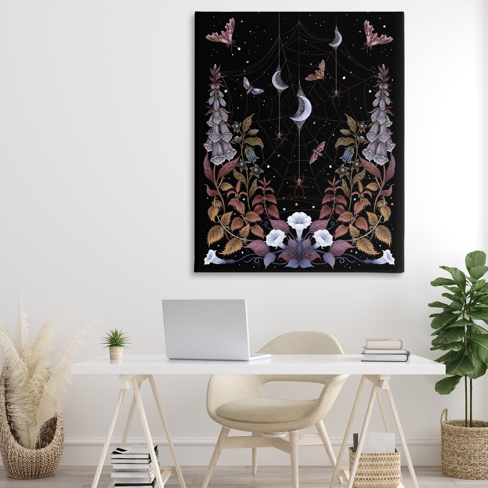 Stupell Industries Witch Garden with Spider Webs Canvas Wall Art, design by Episodic Drawings