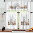 thumbnail image 3 of LALILO Kitchen Curtains and Valances Set of 3 36" Building Window Treatment Tiers for Window Decor, 3 of 5