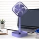 thumbnail image 1 of RKSTN portable fan Portable Pedestal Fan - Foldaway Standing Fan Foldable Desk Fan Wireless Use 1200Mah Rechargeable Battery Control Telescopic 3Speed Quiet Fan For Home Kitc, 1 of 8