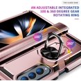 thumbnail image 2 of [4 in 1 Hinge Protection for Samsung Galaxy Z Fold 4 5G Case with Tempered Glass Screen Protector & Camera Lens Protector & Kickstand，[Military-Grade] Samsung Z Fold 4 Phone Case (Rose Gold), 2 of 14