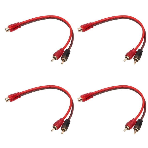 Adaptador 1 hembra 2 macho cable adaptador divisor Rechazo de ruido Piezas de altavoz Goma de cobre 20 cm de largo para dispositivo con conector de 35 mm ANGGREK Otros