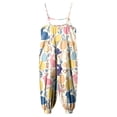 thumbnail image 4 of Ymyiu Girls Summer Jumpsuit Girls Jumpsuit Kids Flutter Sleeve Belted Wide Leg Romper One Piece Summer Outfits Size 7-8 Years(Light Yellow, 7-8 Years), 4 of 7