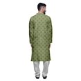 thumbnail image 3 of Atasi Kurta Pyjama de Fête pour Hommes, Col Mandarin, Ensemble Ethnique Imprimé Kurta, 3 of 5