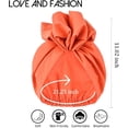 thumbnail image 3 of Stretch Turban Hats African Double Layered Headwraps Soft Pre-Tied Bonnet Hair Wrap Ruffles Turbans for Black Women, 3 of 7