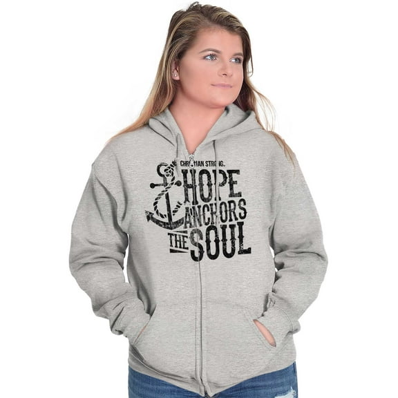 Beautiful Lord Savior Christian Zip Up Hoodie Men's Women's Brisco Brands S