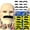 black, variant on 12-Pack Fake Mustaches for Costume & Party - Realistic Gag Gifts, Halloween Accessories, Fun Props for Camping, Travel & Office Pranks - Self-Adhesive Mustache Set for Men & Women