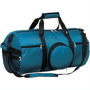 24" Medium Expandable Travel Duffel Bag, Teal/Black