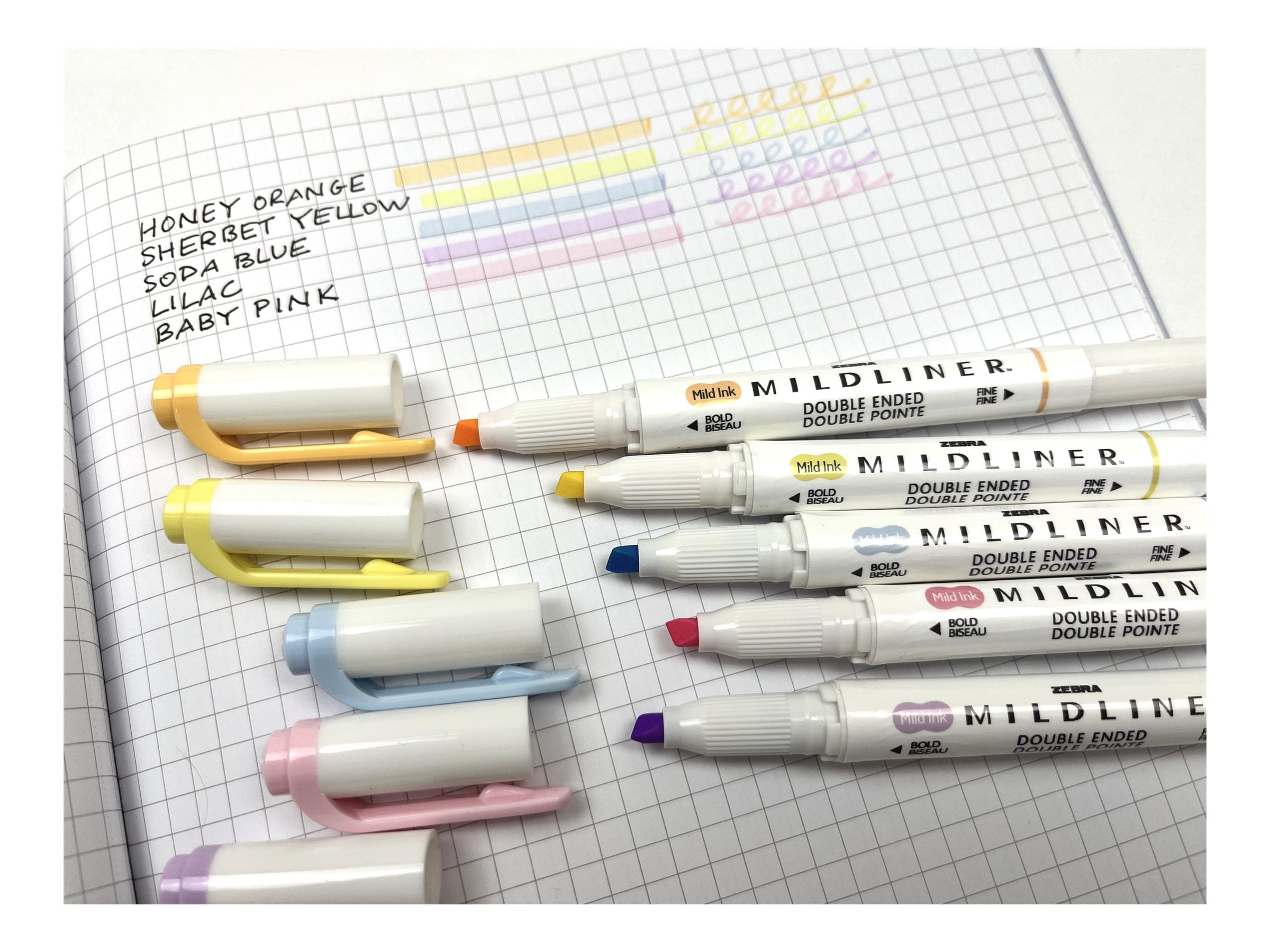 Zebra Mildliner Gentle Colors 5 pk - Con*Quest™ Journals
