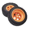 thumbnail image 3 of Tholdsy 4 piezas de neumáticos RC 1/10, neumático de camión corto con control remoto, modelo de neumático de camión, resistente al Kits de construcción modelo Naranja, 3 of 6