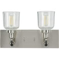 thumbnail image 6 of Progress Lighting Rushton 2-Light Wall Sconce, Brushed Nickel, Clear Glass Shades, 6 of 7